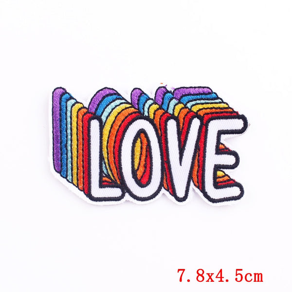 LGBT Pride 'Rainbow Love' Embroidered Patch