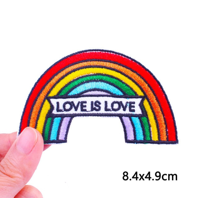 Rainbow 'Love Is Love' Embroidered Patch