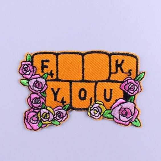 Scrabble 'F|K | YOU' Embroidered Patch