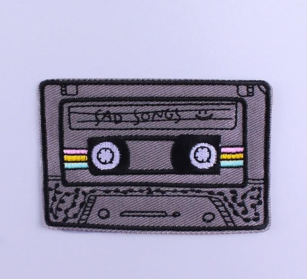 Cassette Tape 'Sad Songs' Embroidered Patch