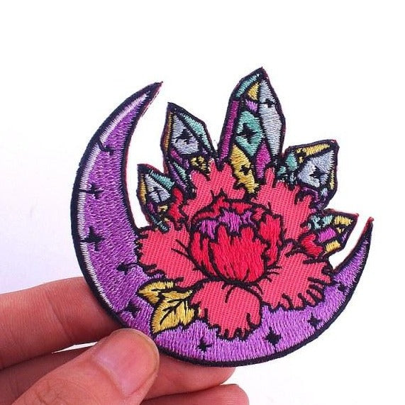 Crystal Flower Embroidered Patch