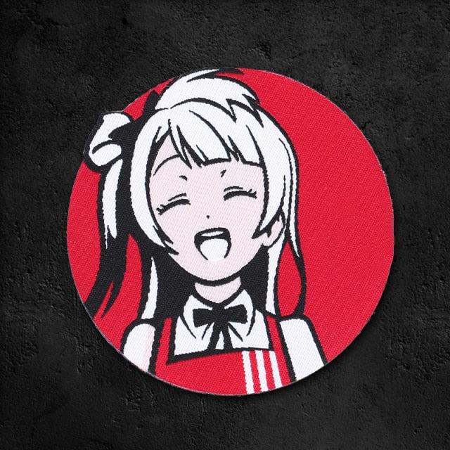 Satirical KFC 'Happy Girl' Embroidered Velcro Patch