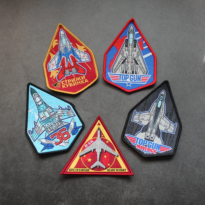 Top Gun 'Fighter Jet' Embroidered Velcro Patch
