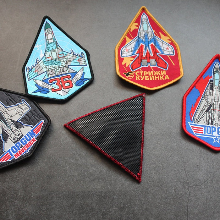 Top Gun 'Fighter Aircraft' Embroidered Velcro Patch