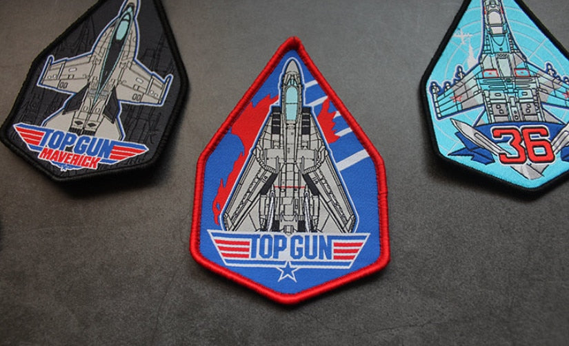 Top Gun 'Fighter Jet' Embroidered Velcro Patch