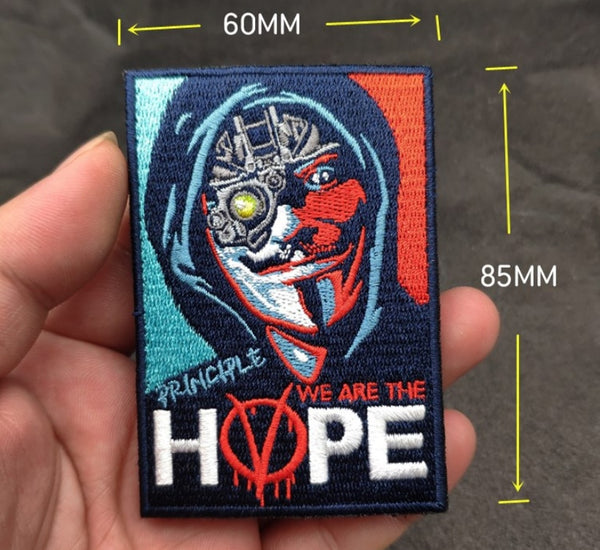 V for Vendetta 'We Are The Hope' Embroidered Velcro Patch