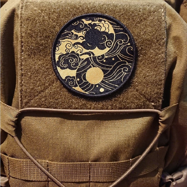 Japanese Samurai Cloud Embroidered Velcro Patch