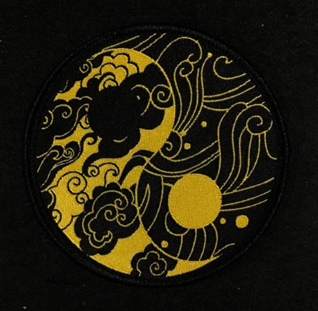Japanese Samurai Cloud Embroidered Velcro Patch