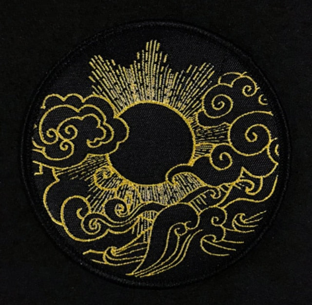 Japanese Samurai Cloud Embroidered Velcro Patch