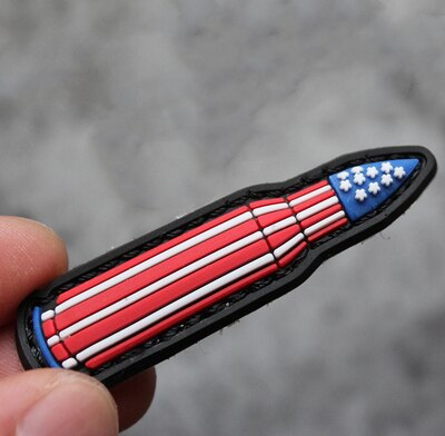 Bullet PVC Rubber Velcro Patch