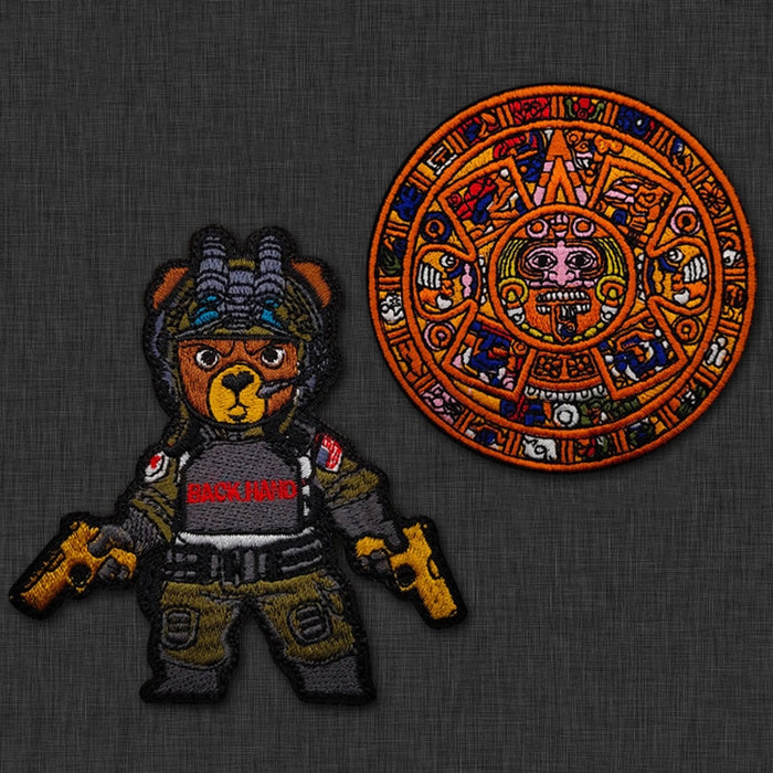 Full Battle Gear Bear Embroidered Velcro Patch
