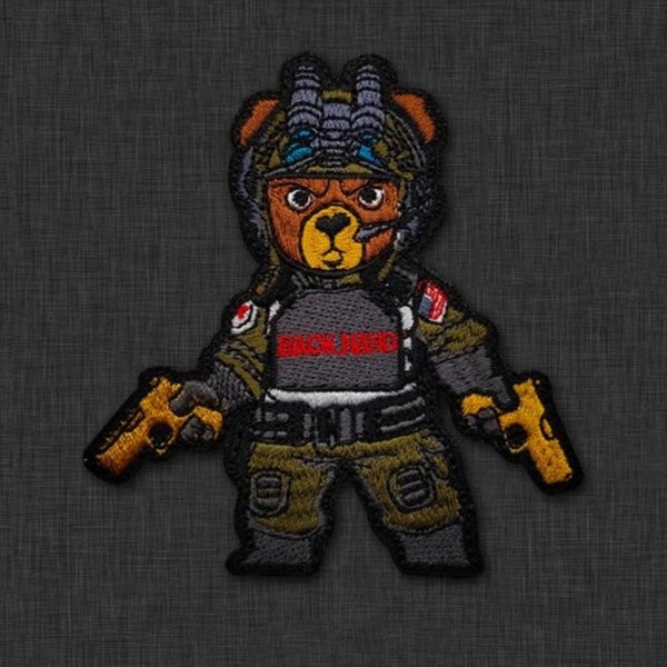 Full Battle Gear Bear Embroidered Velcro Patch