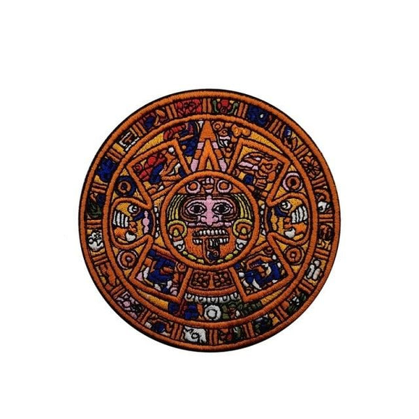 Mayan Calendar Embroidered Velcro Patch