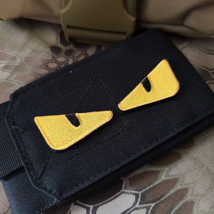Yellow Eyes Embroidered Velcro Patch