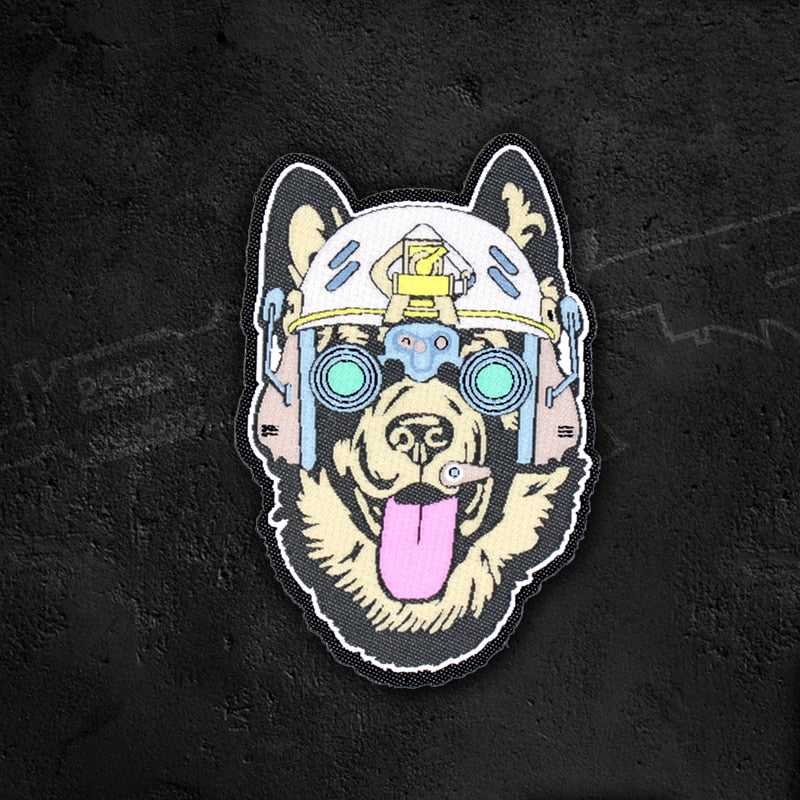 German Shepherd 'K9' Embroidered Velcro Patch