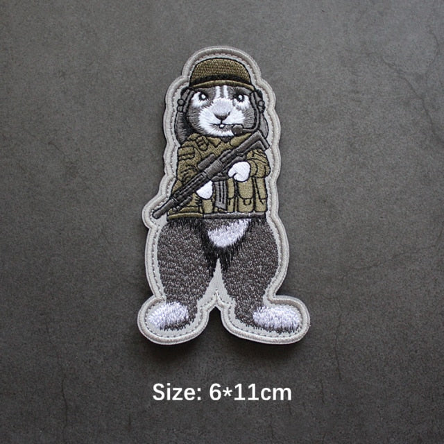 Tactical Rabbit 'Helmet Gear' Embroidered Velcro Patch — Little Patch Co