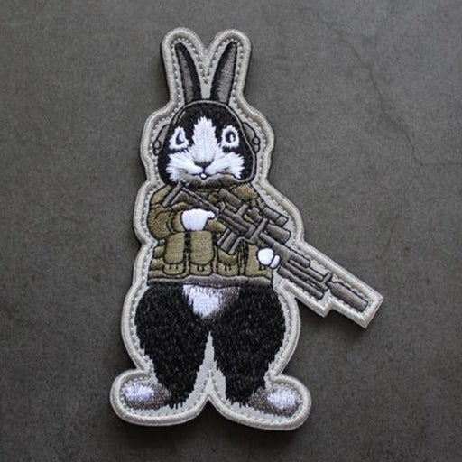 Tactical Combat Bunny Rabbit Amy Military Patch with Hook Loop backing  (Bravo)