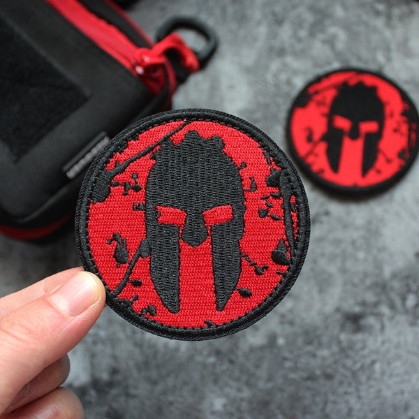 Spartan Logo Embroidered Velcro Patch