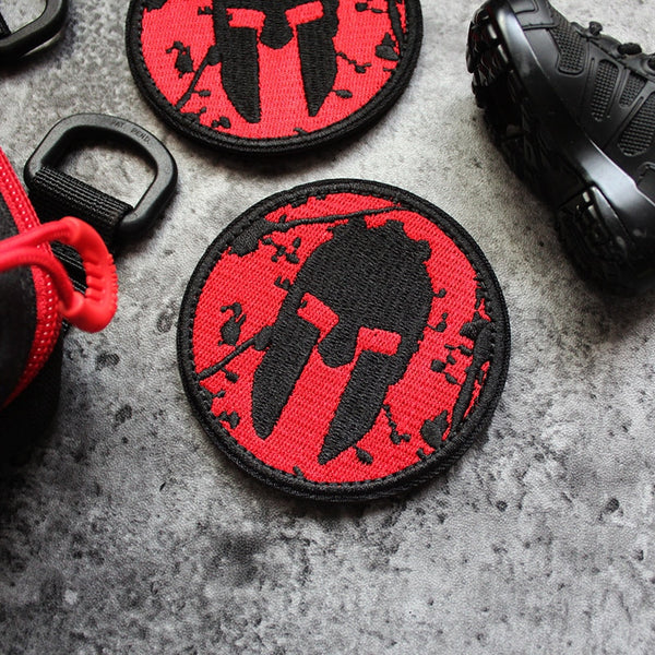 Spartan Logo Embroidered Velcro Patch