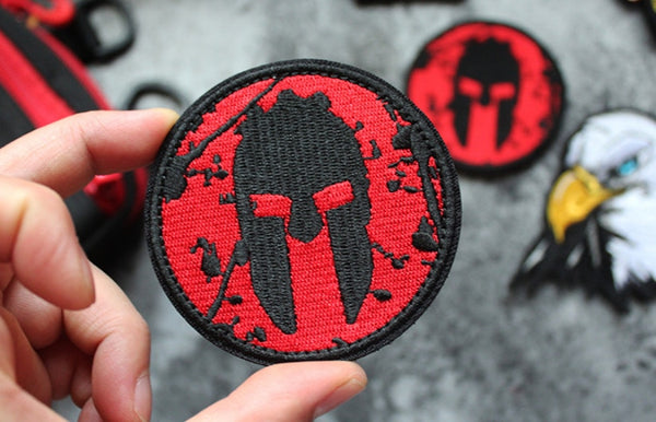 Spartan Logo Embroidered Velcro Patch