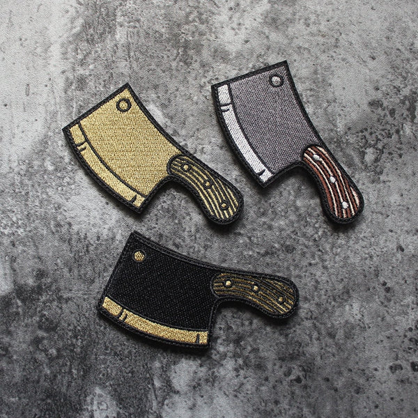 Cleaver Knife Embroidered Velcro Patch