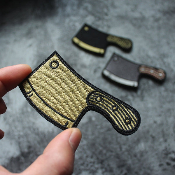 Cleaver Knife Embroidered Velcro Patch