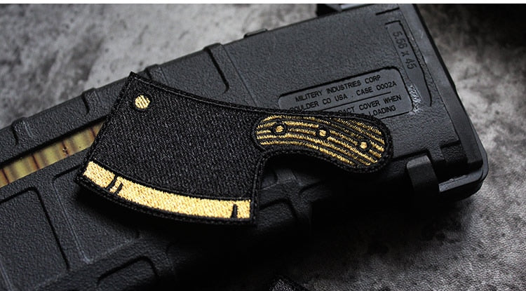 Cleaver Knife Embroidered Velcro Patch