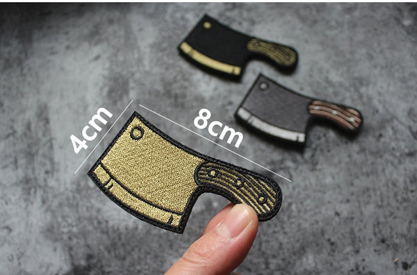 Cleaver Knife Embroidered Velcro Patch