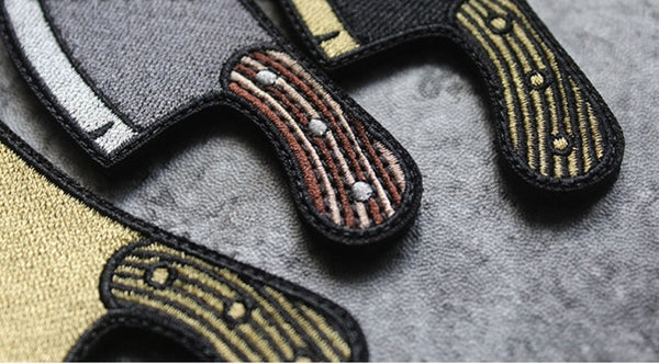 Cleaver Knife Embroidered Velcro Patch