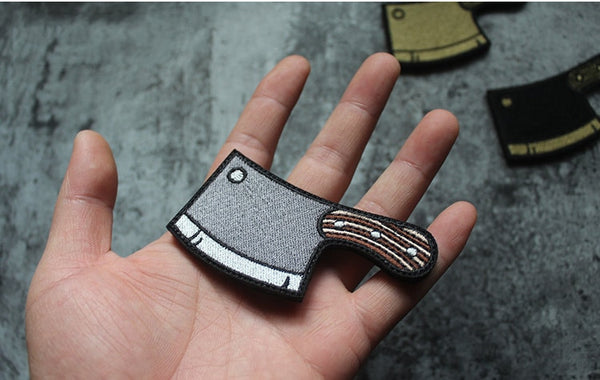 Cleaver Knife Embroidered Velcro Patch