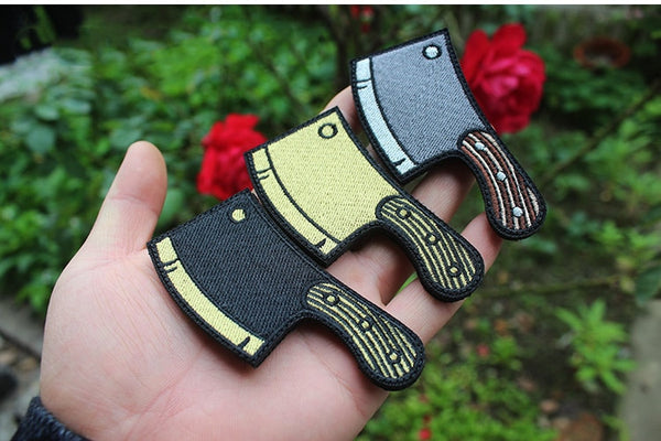 Cleaver Knife Embroidered Velcro Patch