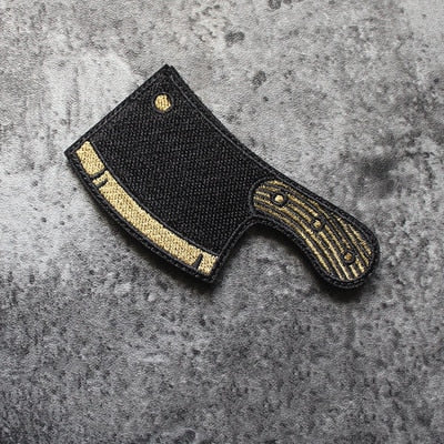 Cleaver Knife Embroidered Velcro Patch