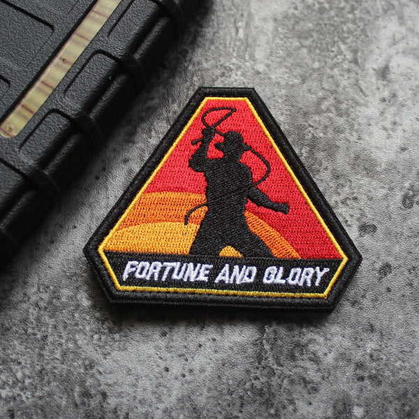 Indiana Jones 'Fortune and Glory' Embroidered Velcro Patch