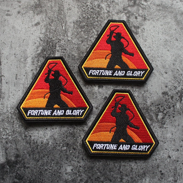 Indiana Jones 'Fortune and Glory' Embroidered Velcro Patch