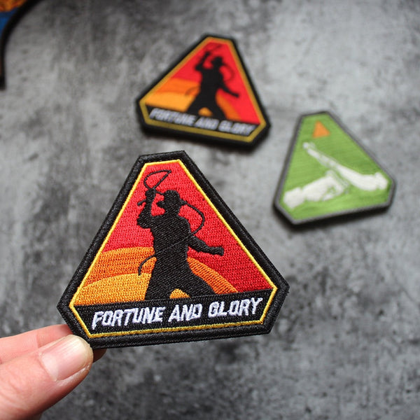 Indiana Jones 'Fortune and Glory' Embroidered Velcro Patch