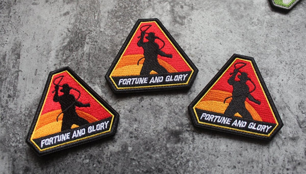 Indiana Jones 'Fortune and Glory' Embroidered Velcro Patch