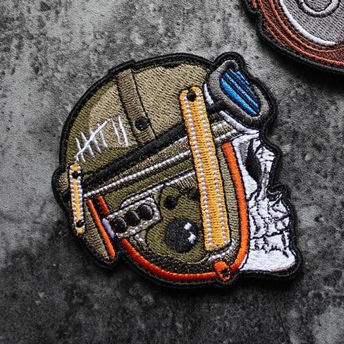 Skull 'Pilot | 7' Embroidered Velcro Patch