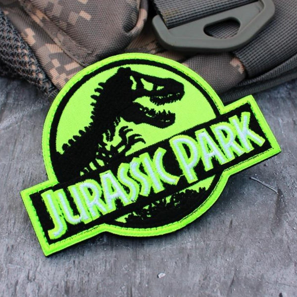 Jurassic Park Logo 1.0 Embroidered Velcro Patch