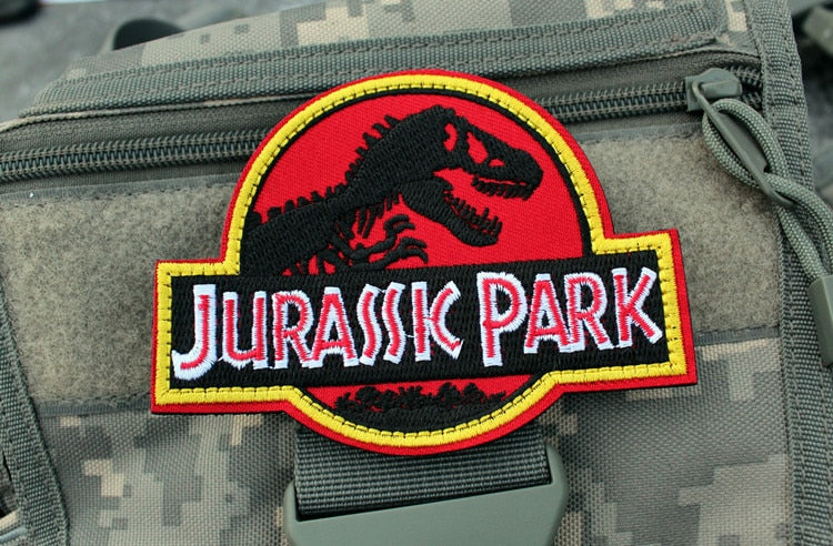 Jurassic Park Logo Embroidered Velcro Patch