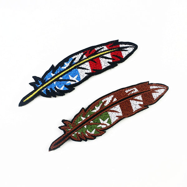 Feather Flag Embroidered Velcro Patch