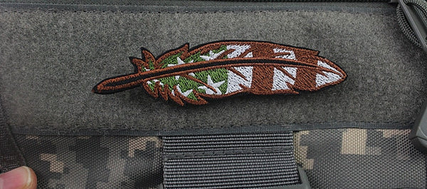 Feather Flag Embroidered Velcro Patch