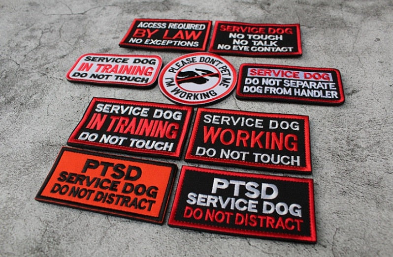 PTSD Service Dog 'Do Not Distract' Embroidered Velcro Patch
