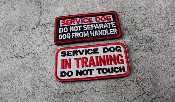 Service Dog 'In Training | Do Not Touch | 1.0' Embroidered Velcro Patch