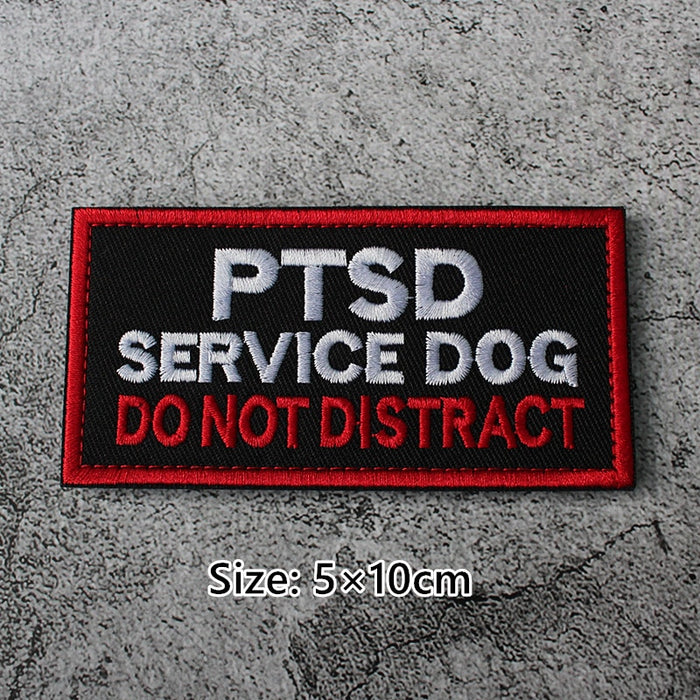 PTSD Service Dog 'Do Not Distract' Embroidered Velcro Patch
