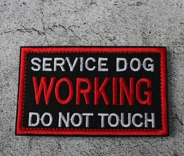 Service Dog 'Working | Do Not Touch' Embroidered Velcro Patch