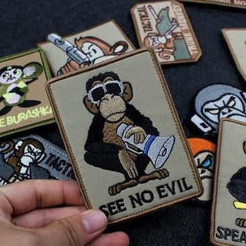 Monkey Tactical 'See No Evil | Sunglasses' Embroidered Velcro Patch