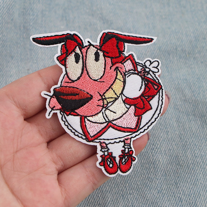 Courage the Cowardly Dog 'Girly Costume' Embroidered Patch