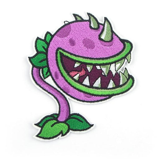 Plants Vs Zombies Game Peashooter Plant And Name Embroidered Iron On Patch