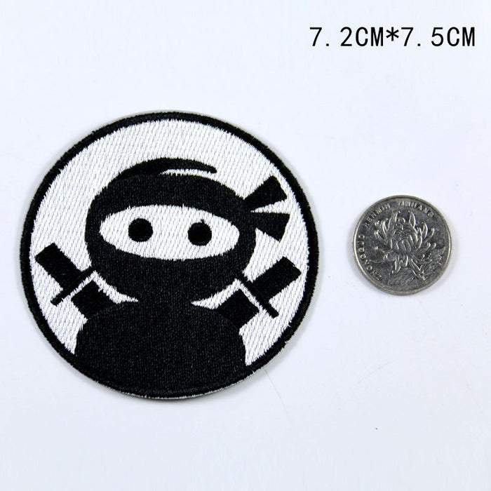 Black Ninja Embroidered Patch