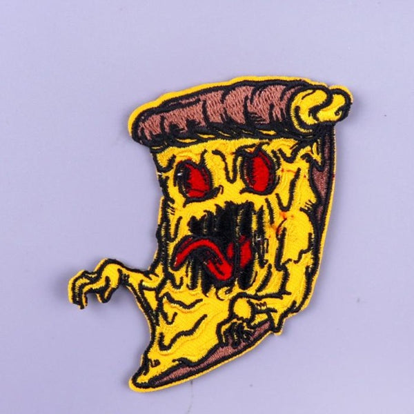 Halloween 'Monster Pepperoni Pizza' Embroidered Patch